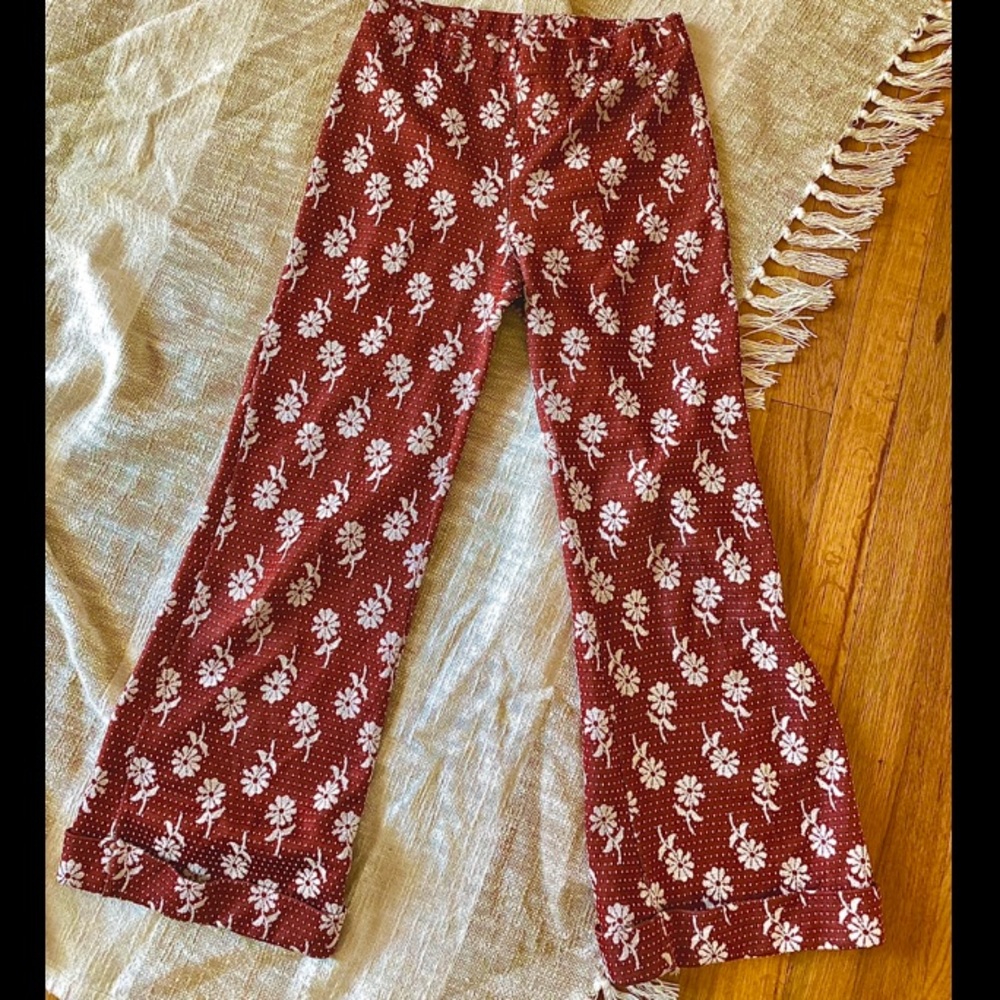 Vintage 1970’s Ankle Flower Pants